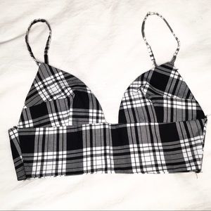Pretty Little Thing Monochrome Checkered Bralet